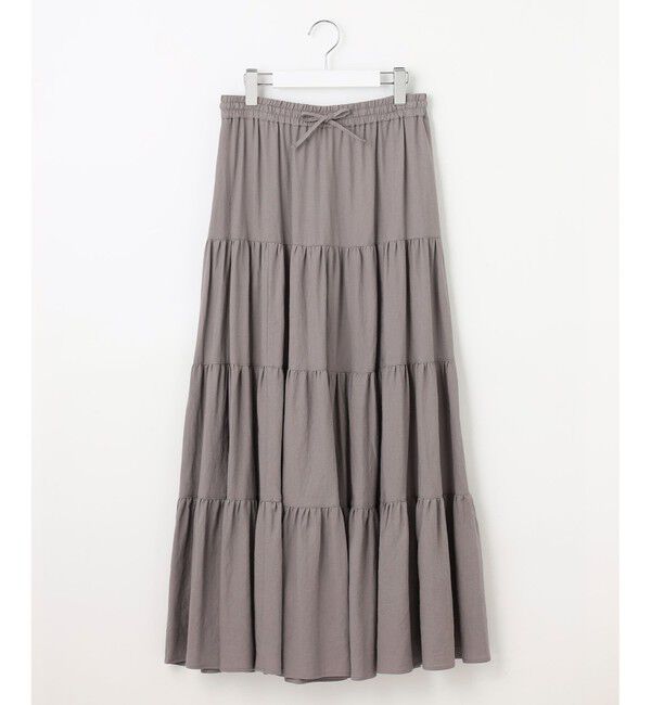 23区「【SLOW/一部店舗限定】ブライトリネン  ティアード スカート」|スカート|