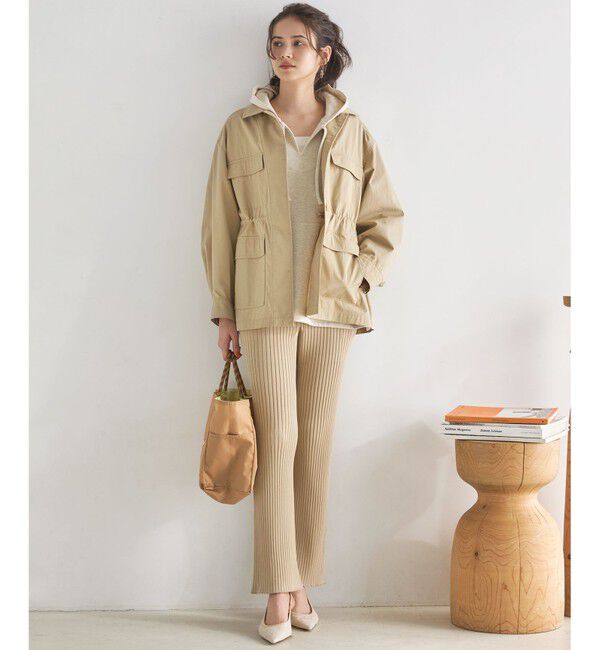 23区「【SLOW/一部店舗限定】ハイカウントギャバ ミリタリージャケット」|ミリタリージャケット|