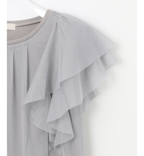 any SiS「【洗える】ラッフルチュール プルオーバー」|Tシャツ・カットソー|