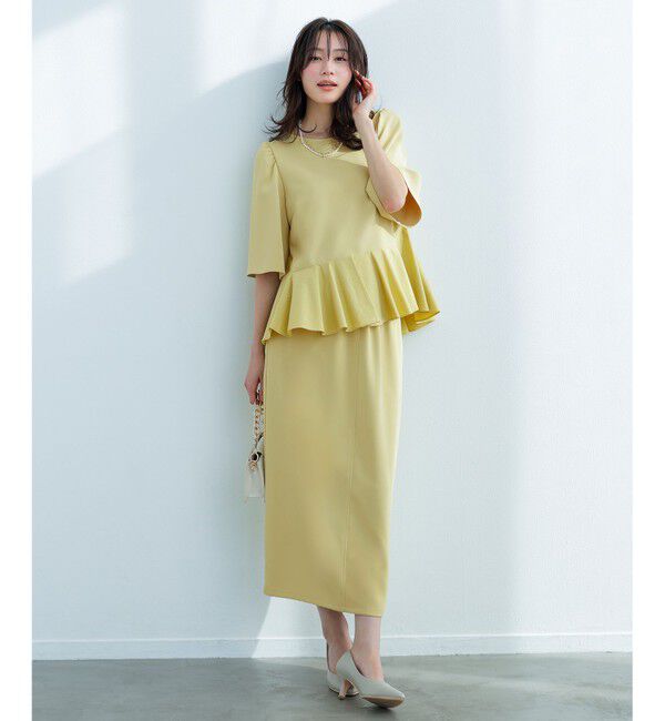 ANY SIS「【撥水・接触冷感・UVカット】コンフォートイージーペプラム  ブラウス」|シャツ・ブラウス|