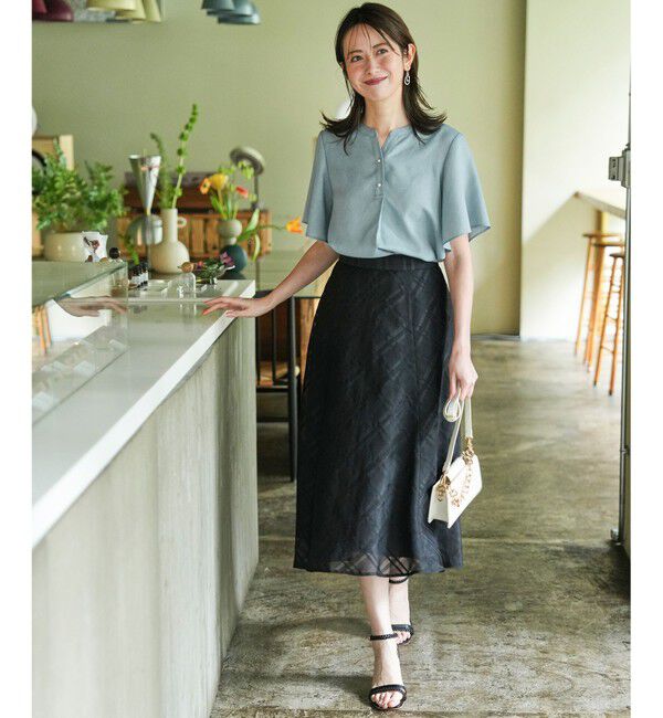 ANY SIS「スムージーポリエステル スキッパー ブラウス」|シャツ・ブラウス|