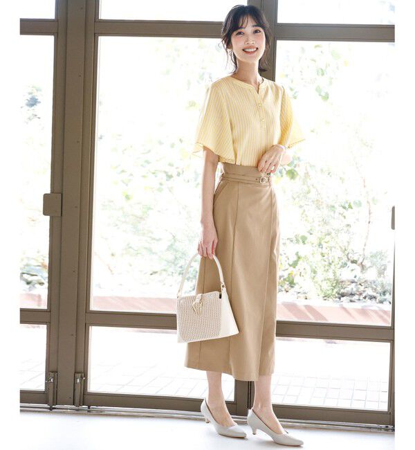 ANY SIS「スムージーポリエステル スキッパー ブラウス」|シャツ・ブラウス|