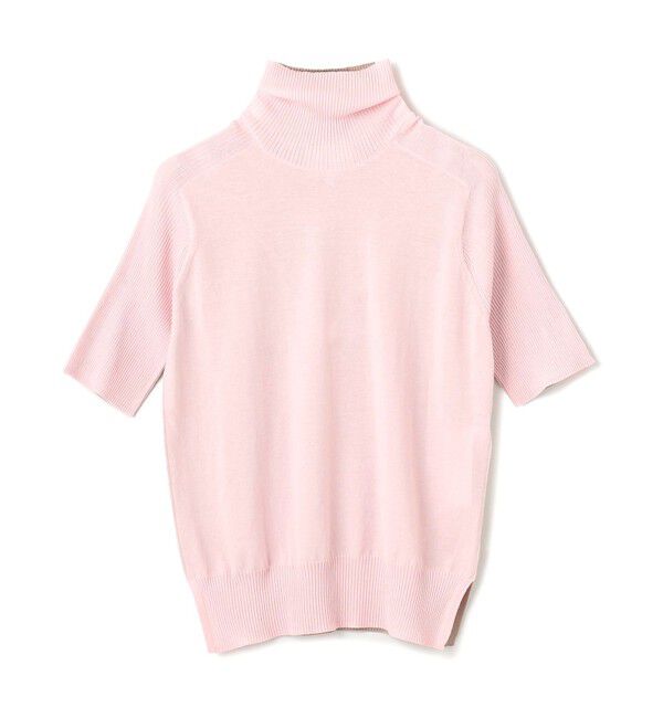 BEIGE,「【洗える】JULIE / シルク混カラーブロックタートルニット」|ニット・セーター|