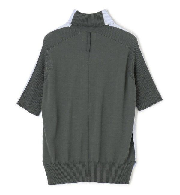 BEIGE,「【洗える】JULIE / シルク混カラーブロックタートルニット」|ニット・セーター|