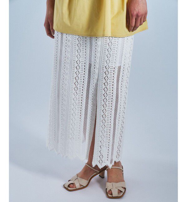 Diagram「レーススリットスカート」|スカート|ホワイト