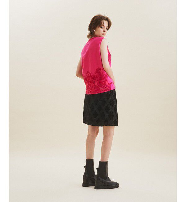 GRACE CONTINENTAL「ベロアレースショートパンツ」|その他|ブラック