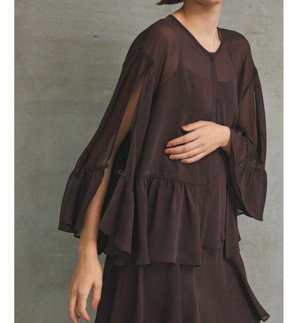 Grace Class「シフォンフリルポンチョ」|その他|