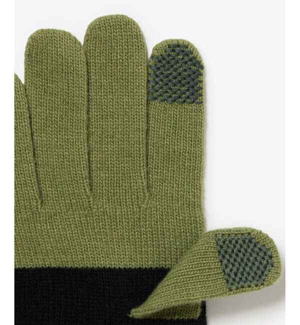 LACOSTE「カラーブロックニットグローブ」|手袋|