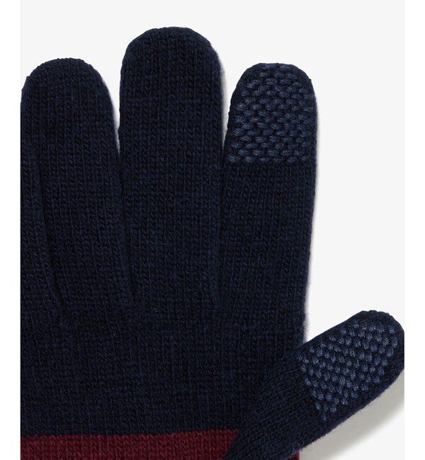 LACOSTE「カラーブロックニットグローブ」|手袋|