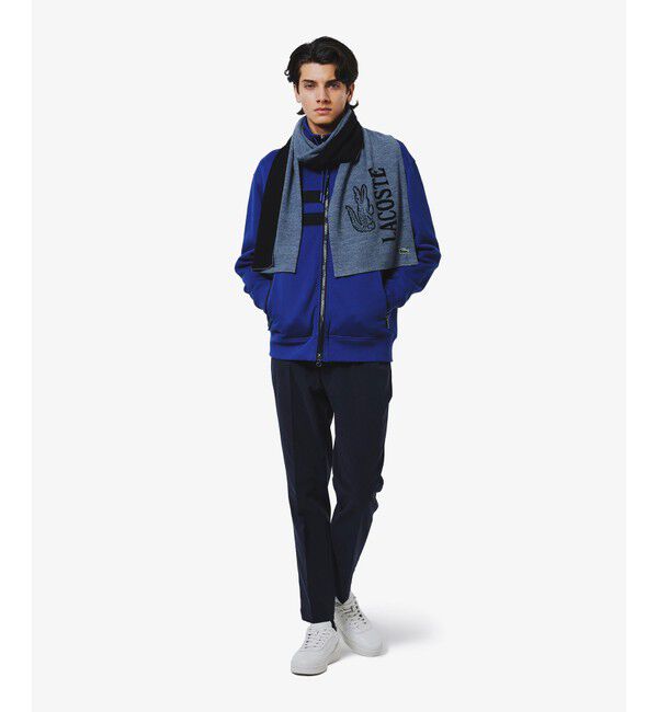 LACOSTE「ウールブレンド ワニロゴジャカードマフラー」|マフラー|