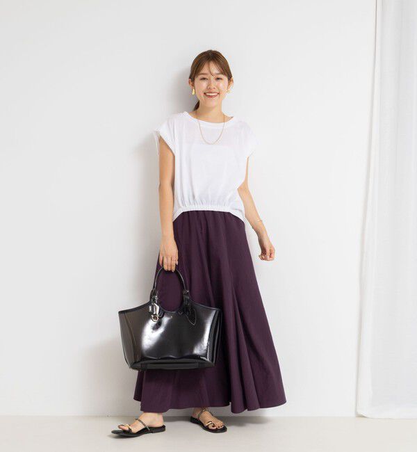 NOLLEY'S「【追加】【WEB＆一部店舗限定色あり】ウォッシャブルヴィンテージタフタマチ入りマキシスカート」|スカート|