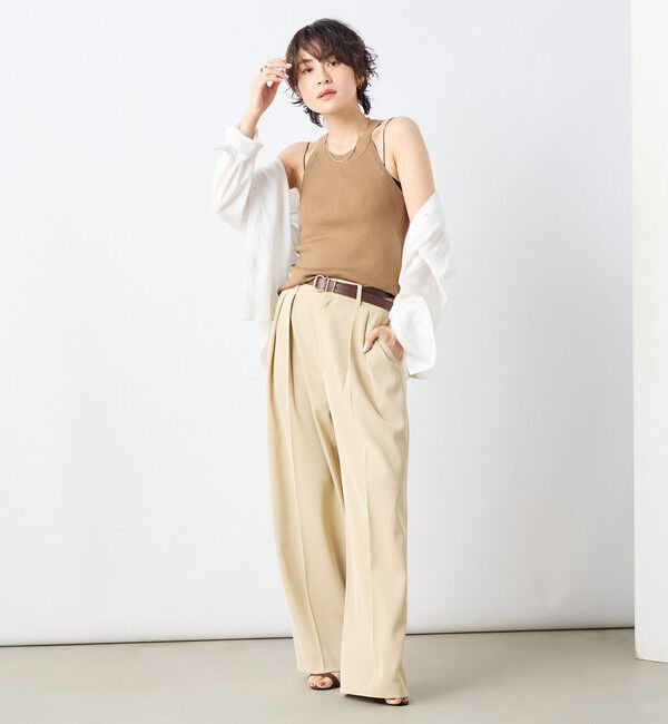 NOLLEY'S sophi「《アンサンブル対応》《手洗い可能》イタリー糸ホルターネックタンクトップ」|タンクトップ|