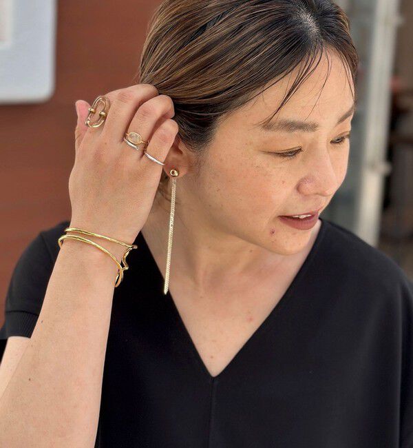 grace grace「【grace grace/グラスグラス】【PR林☆別注アイテム】ビジューロングイヤリング」|ピアス|