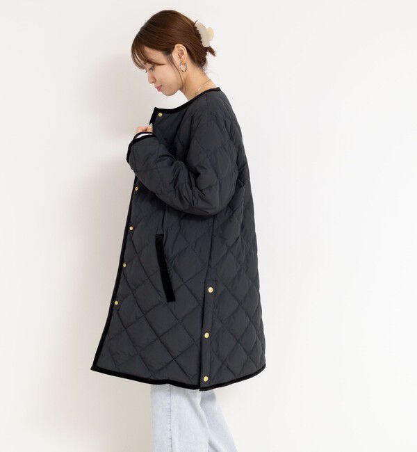 NOLLEY'S「【TAION&times;LIMONTA】別注ベロアパイピングロングダウン」|ダウン|