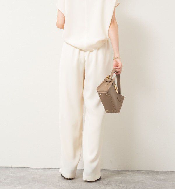 NOLLEY'S sophi「《セットアップ対応》ウォッシャブルダブルクロスサテンイージーワイドパンツ」|その他|