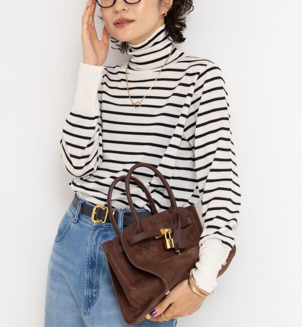 NOLLEY'S「《手洗い可能》《アンサンブル対応》18G天竺ハイネックプルオーバーニット」|ニット・セーター|ホワイト系その他4