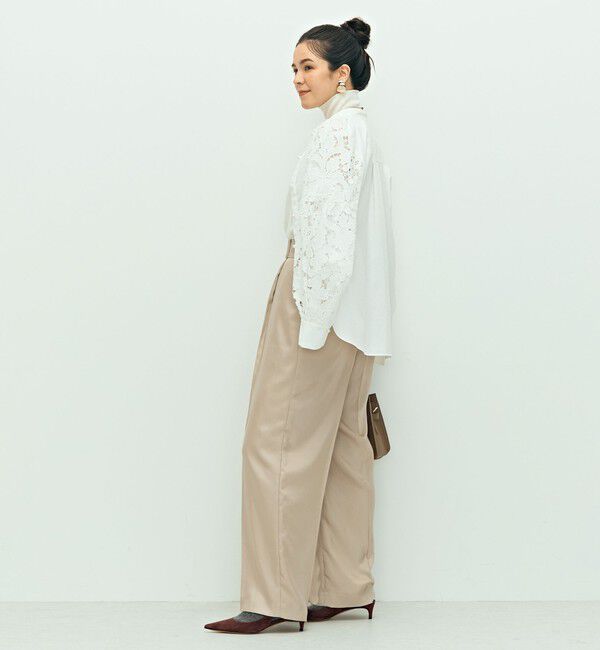 NOLLEY'S「ウォッシャブルサテンワイドパンツ」|その他|