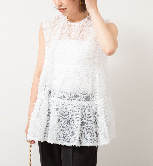 NOLLEY'S「フラワーチュールティアードブラウス」|シャツ・ブラウス|