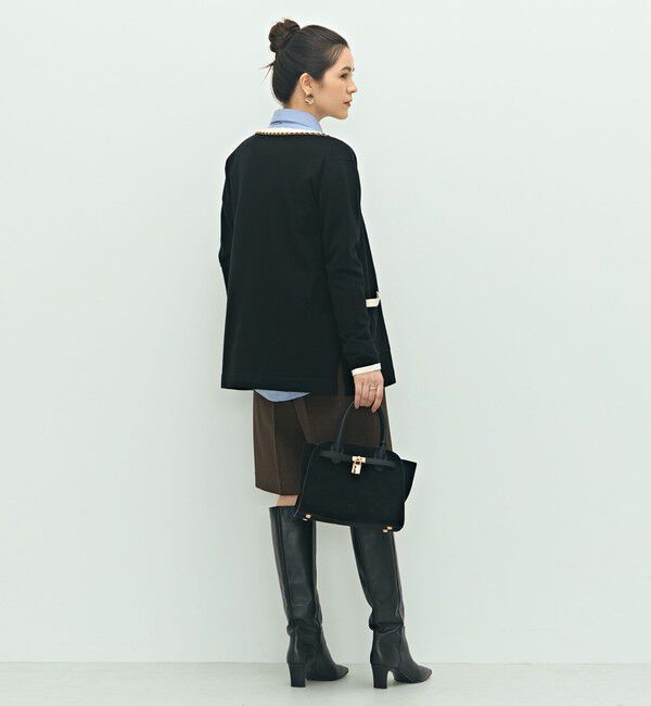 NOLLEY'S「チェーンブレード長めVネックカーディガン」|カーディガン|