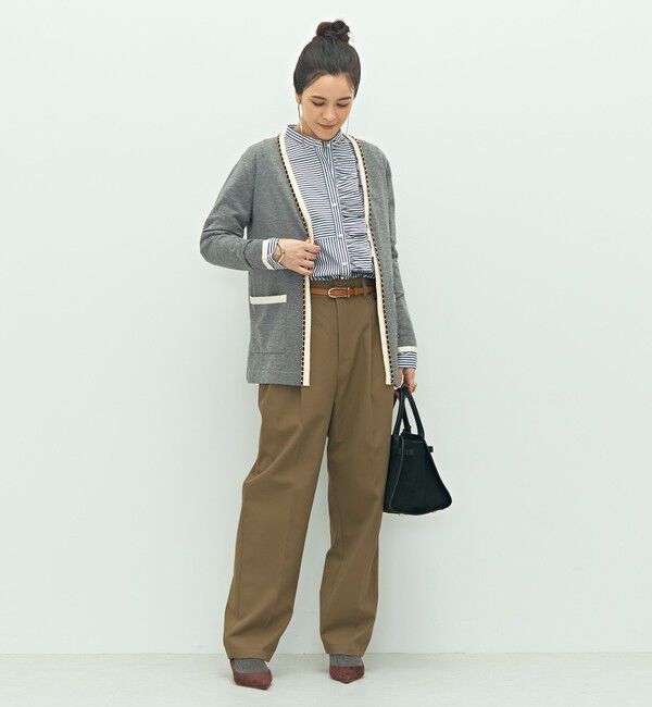 NOLLEY'S「チェーンブレード長めVネックカーディガン」|カーディガン|