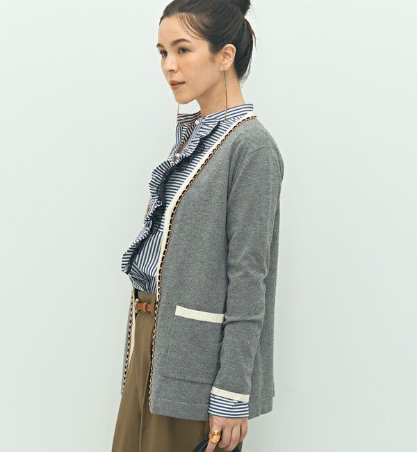 NOLLEY'S「チェーンブレード長めVネックカーディガン」|カーディガン|