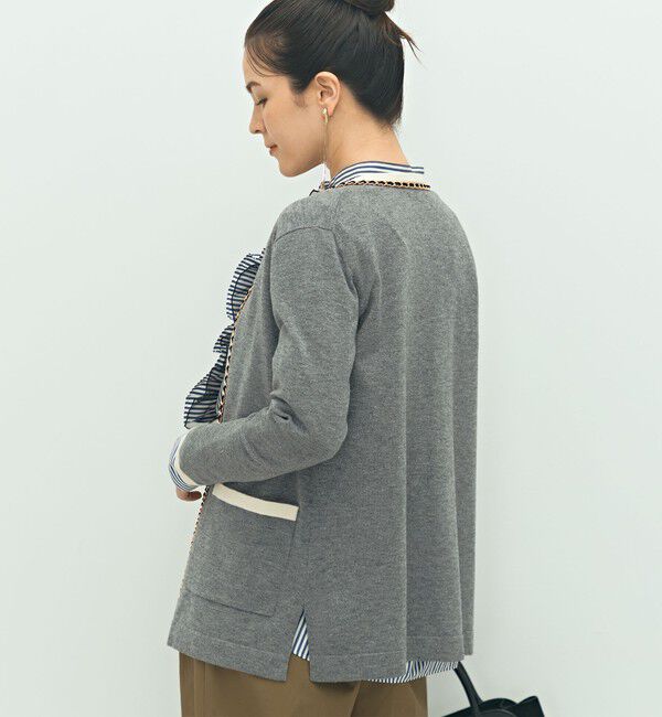 NOLLEY'S「チェーンブレード長めVネックカーディガン」|カーディガン|