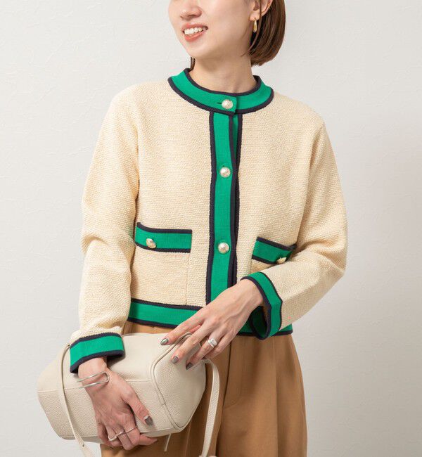 NOLLEY'S「配色ニットジャケット」|カーディガン|