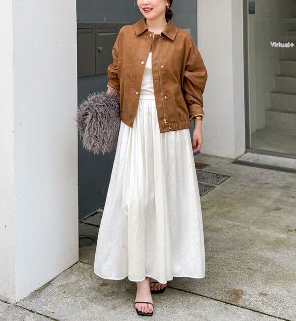 NOLLEY'S sophi「ウォッシャブルレザーサテンギャザースカート」|スカート|