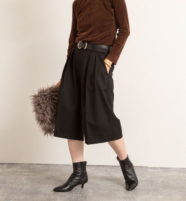 MAQWEL「【MAQWEL/マクウェル】ウォッシャブルバミューダパンツ」|その他|ブラック