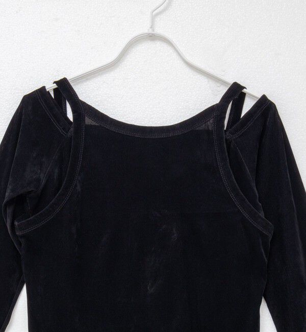 MAQWEL「【MAQWEL/マクウェル】ウォッシャブルベロアレイヤードトップス」|Tシャツ・カットソー|