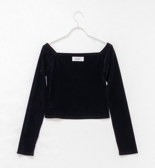 MAQWEL「【MAQWEL/マクウェル】ウォッシャブルベロアレイヤードトップス」|Tシャツ・カットソー|