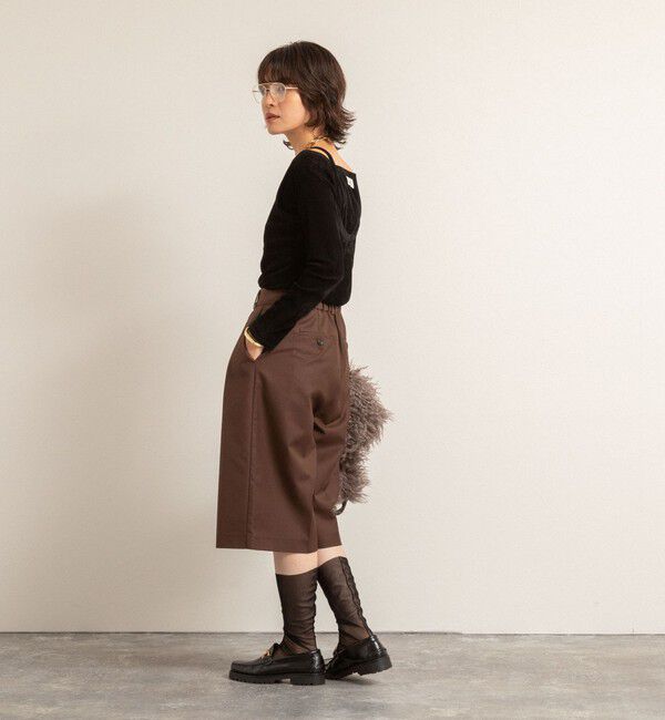 MAQWEL「【MAQWEL/マクウェル】ウォッシャブルベロアレイヤードトップス」|Tシャツ・カットソー|