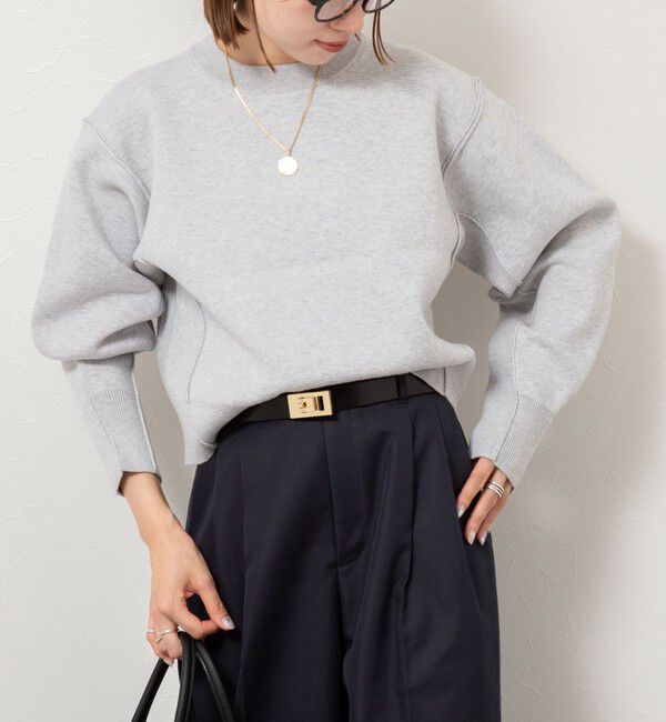 NOLLEY'S「《手洗い可能》スウェット風ニットプルオーバー」|ニット・セーター|