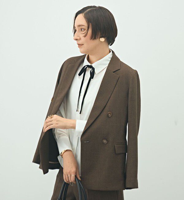 NOLLEY'S「ウォッシャブルリボン付きシャツ」|シャツ・ブラウス|