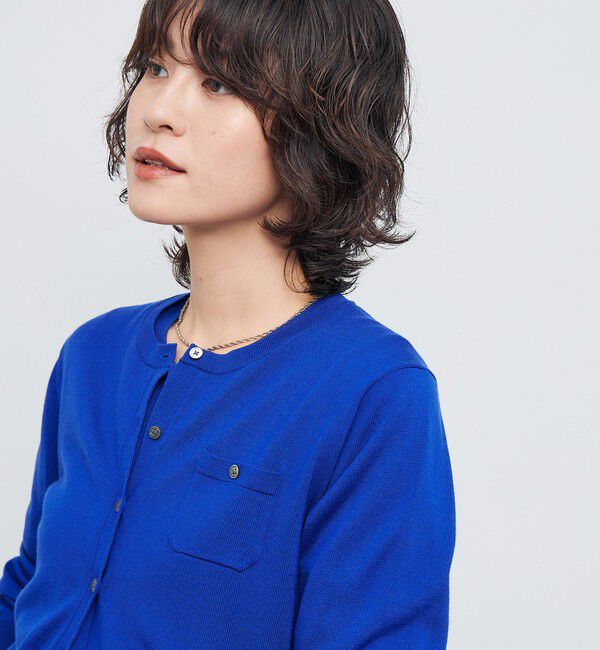 NOLLEY'S sophi「《アンサンブル対応》《手洗い可能》ウール100クルーネックカーディガン」|カーディガン|