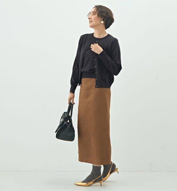 NOLLEY'S sophi「《アンサンブル対応》《手洗い可能》ウール100クルーネックカーディガン」|カーディガン|