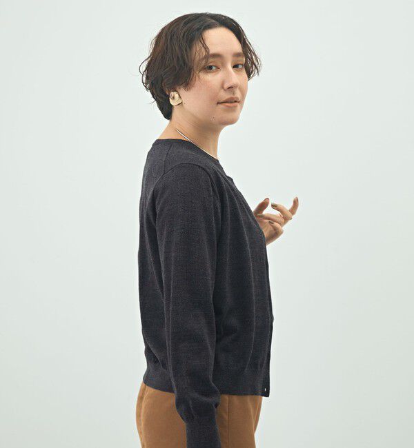 NOLLEY'S sophi「《アンサンブル対応》《手洗い可能》ウール100クルーネックカーディガン」|カーディガン|