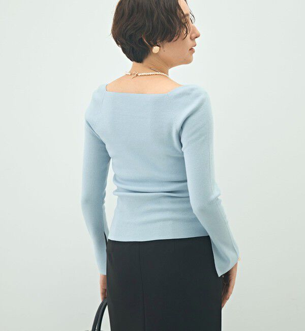 NOLLEY'S sophi「【WEB限定カラーあり】総針スクエアネックプルオーバーニット」|ニット・セーター|