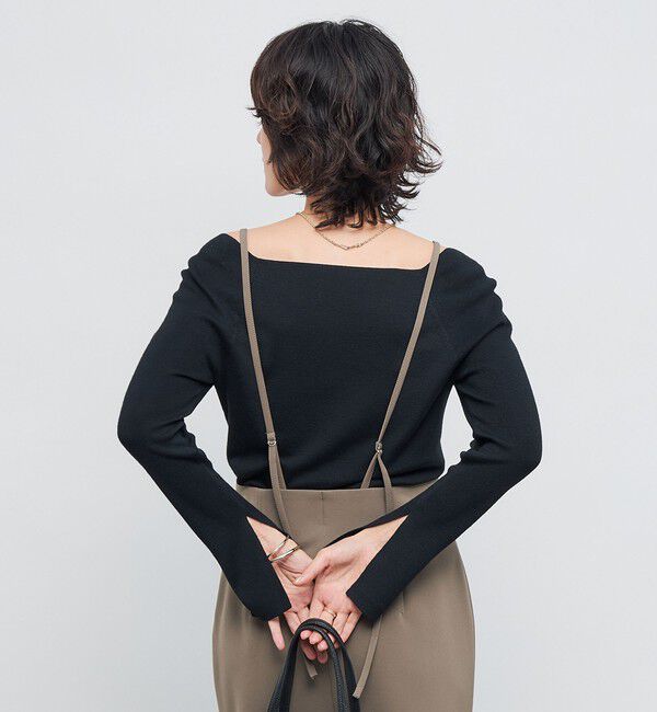 NOLLEY'S sophi「【WEB限定カラーあり】総針スクエアネックプルオーバーニット」|ニット・セーター|