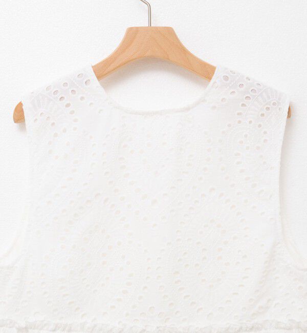 MAQWEL「【MAQWEL/マクウェル】《セットアップ対応》ウォッシャブルエンブロイダリーレースベスト」|ベスト・ジレ|