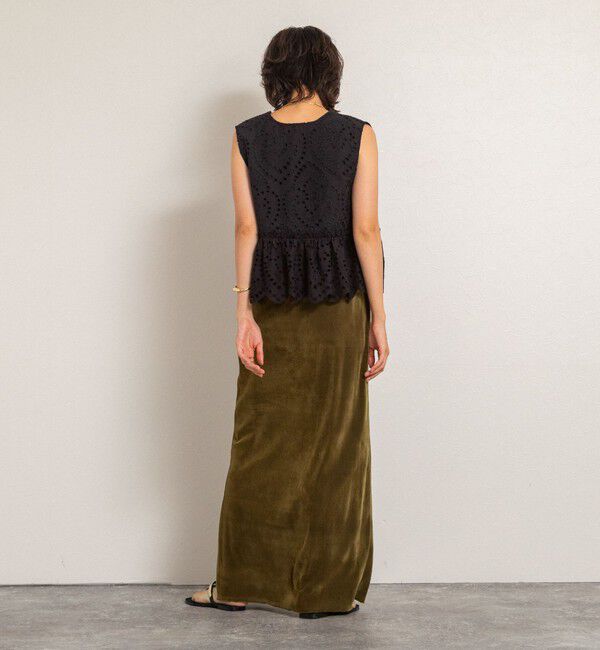 MAQWEL「【MAQWEL/マクウェル】《セットアップ対応》ウォッシャブルエンブロイダリーレースベスト」|ベスト・ジレ|