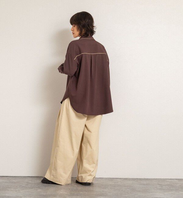 MAQWEL「【MAQWEL/マクウェル】パイピングシャツ」|シャツ・ブラウス|