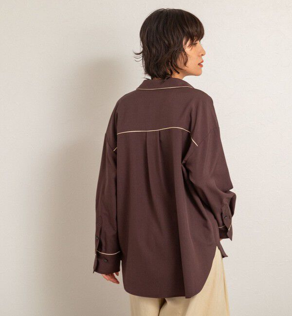 MAQWEL「【MAQWEL/マクウェル】パイピングシャツ」|シャツ・ブラウス|