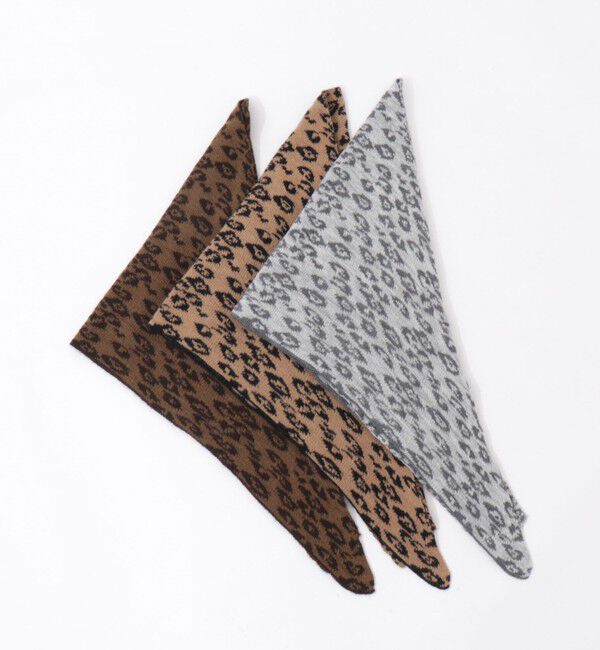 NOLLEY'S「トライアングルレオパード柄ストール」|ストール|