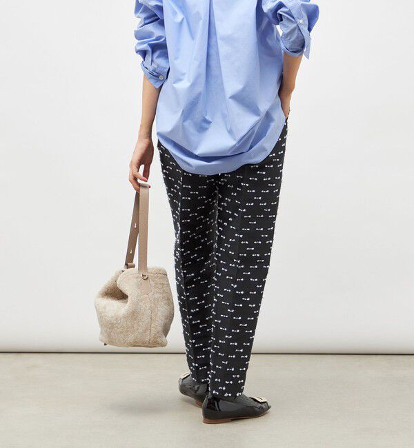 NOLLEY'S「《セットアップ対応》ウォッシャブルリボンジャガードタックテーパードパンツ」|その他|