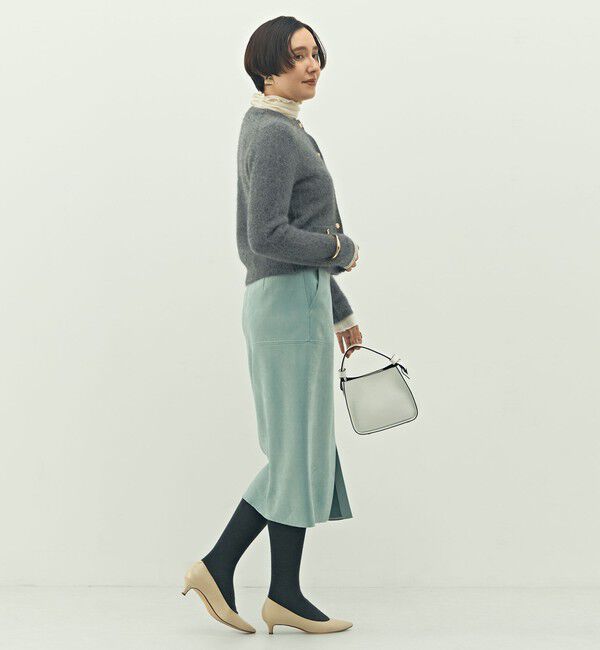 NOLLEY'S「ウォッシャブルストレッチスエード切替タイトスカート」|タイト|