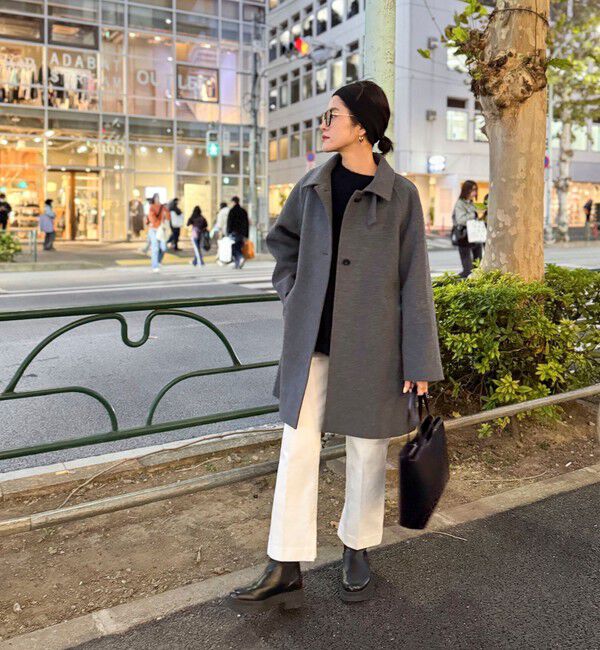 NOLLEY'S sophi「ステンカラー2WAYハーフコート」|ステンカラーコート|