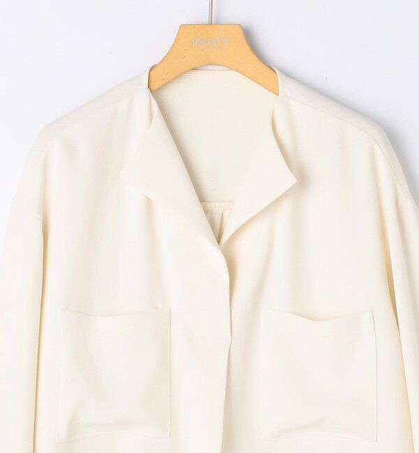 NOLLEY'S sophi「ウォッシャブルバックサテンジョーゼットオープンカラーブラウス」|シャツ・ブラウス|