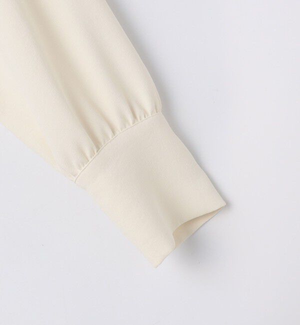 NOLLEY'S sophi「ウォッシャブルバックサテンジョーゼットオープンカラーブラウス」|シャツ・ブラウス|