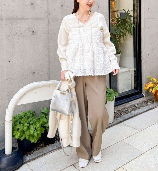 NOLLEY'S sophi「《セットアップ対応》ウォッシャブルフェザーチュールキャミブラウス」|キャミソール|